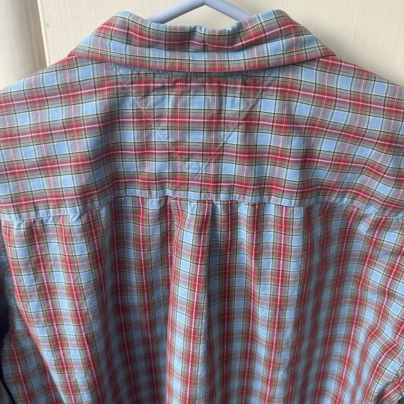 Tommy Hilfiger Red and Blue Casual Button Down Shirt size XL - Picture 4 of 7